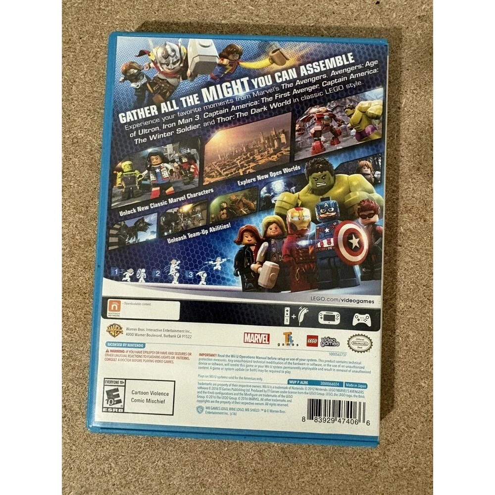 LEGO Marvel Avengers Nintendo Wii U CIB - NM Disc